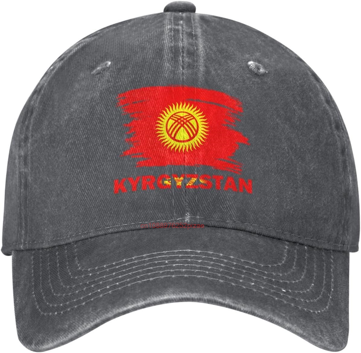 Dad Hat Cotton - قبعة بيسبول كلاسيكية بعلم قيرغيزستان أنيقة